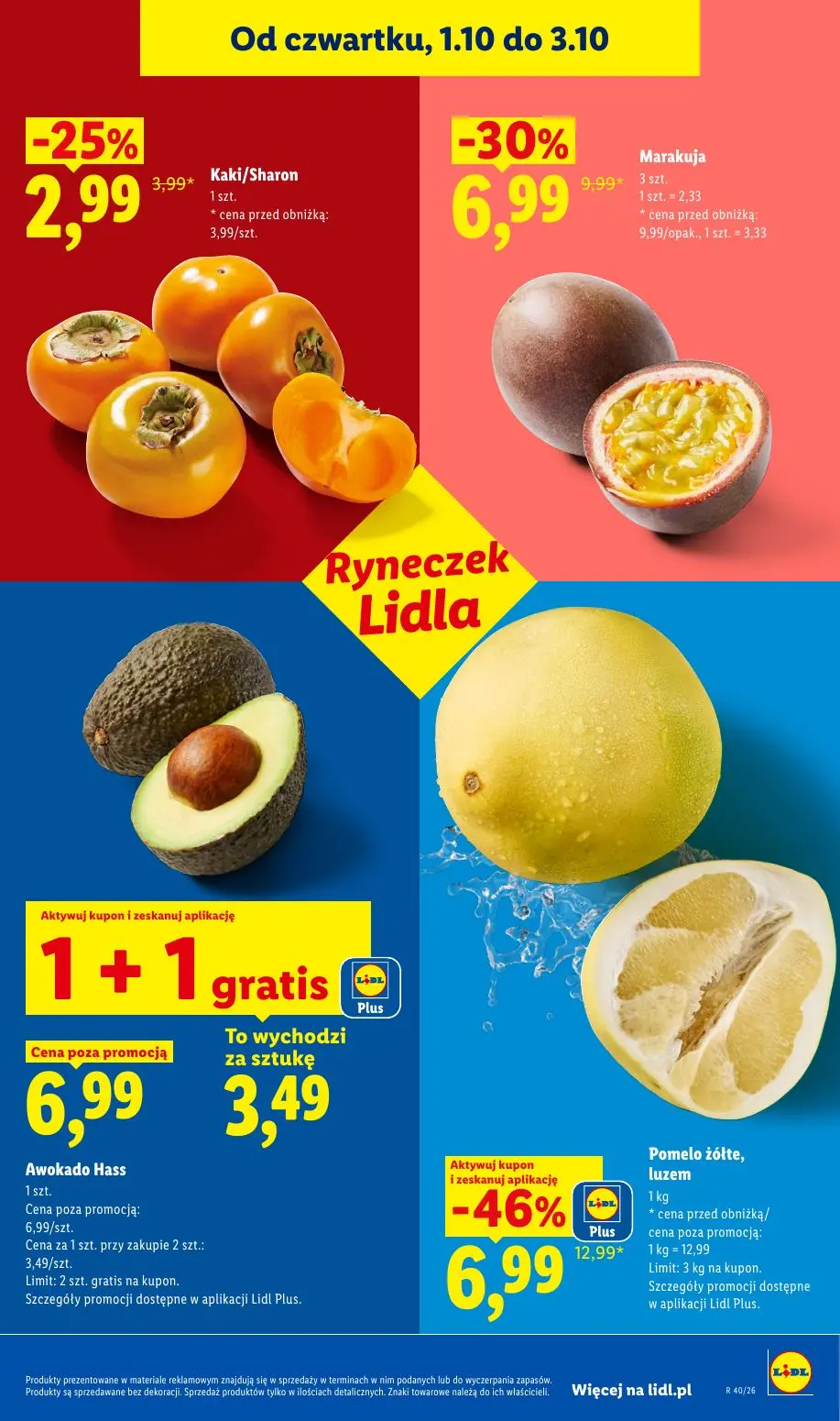 Lidl gazetka, strona 49 z 109 — Pomelo żółte, luzem, Awokado Hass, Marakuja