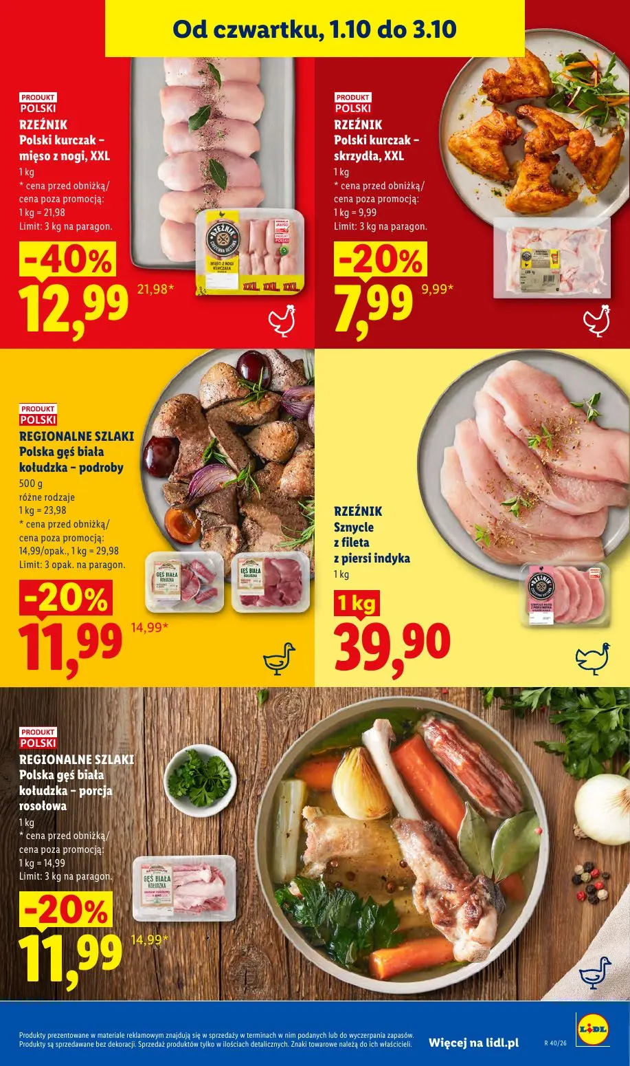 Lidl gazetka, strona 55 z 109 — Polski kurczak - mięso z nogi, XXL, Polska gęś biała kołudzka - podroby, Polska gęś biała ko…