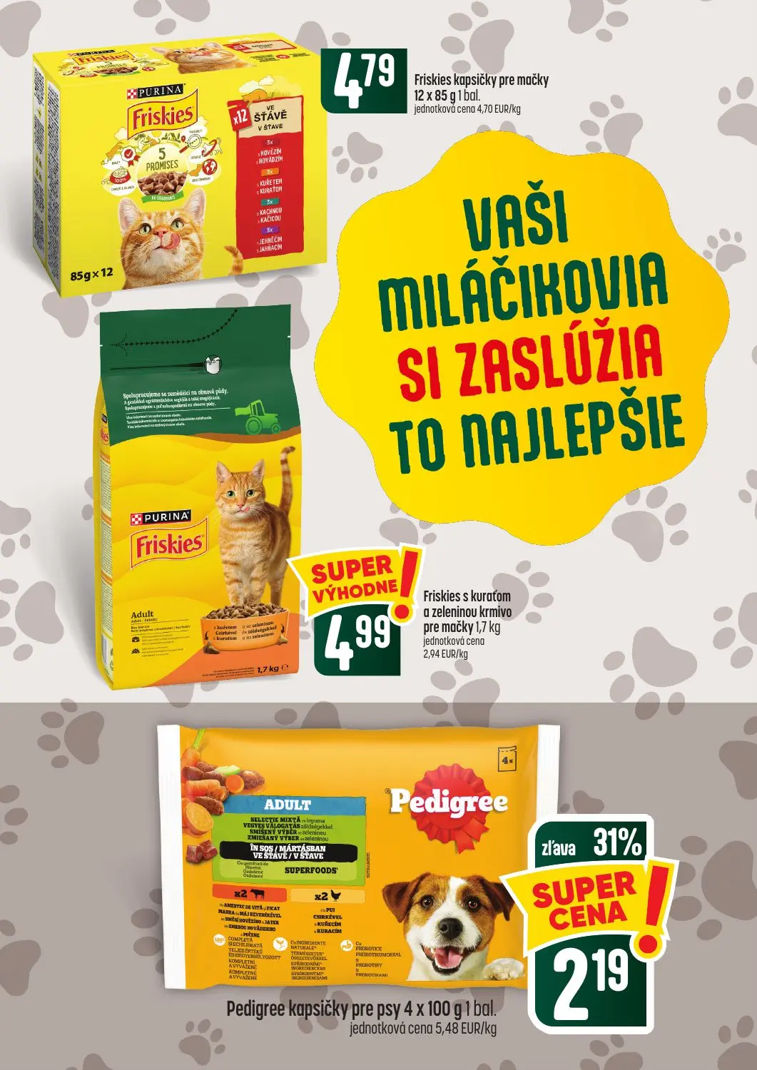 Coop Tempo leták, strana 59 z 62 — Pedigree kapsičky pre psy, Friskies kapsičky pre mačky, Friskies s kuraťom a zeleninou kr…