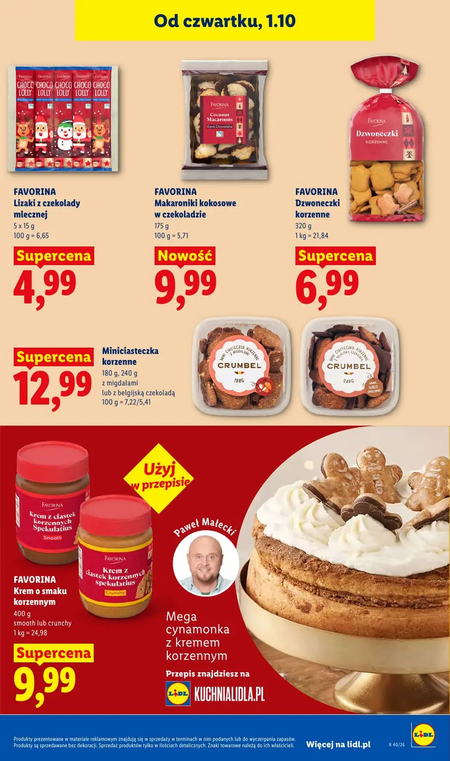 Lidl gazetka, strona 69 z 109 — FAVORINA Lizaki z czekolady mlecznej, FAVORINA Makaroniki kokosowe w czekoladzie, FAVORINA D…