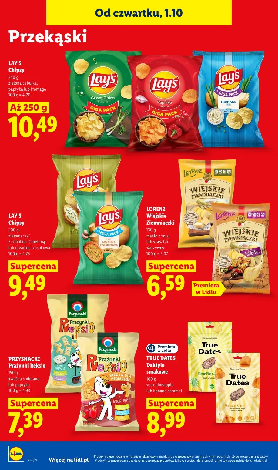Lidl gazetka, strona 86 z 109 — LAY'S Chipsy zielona cebulka, papryka lub fromage, LAY'S Chipsy ziemniaczki z cebulką i śmie…