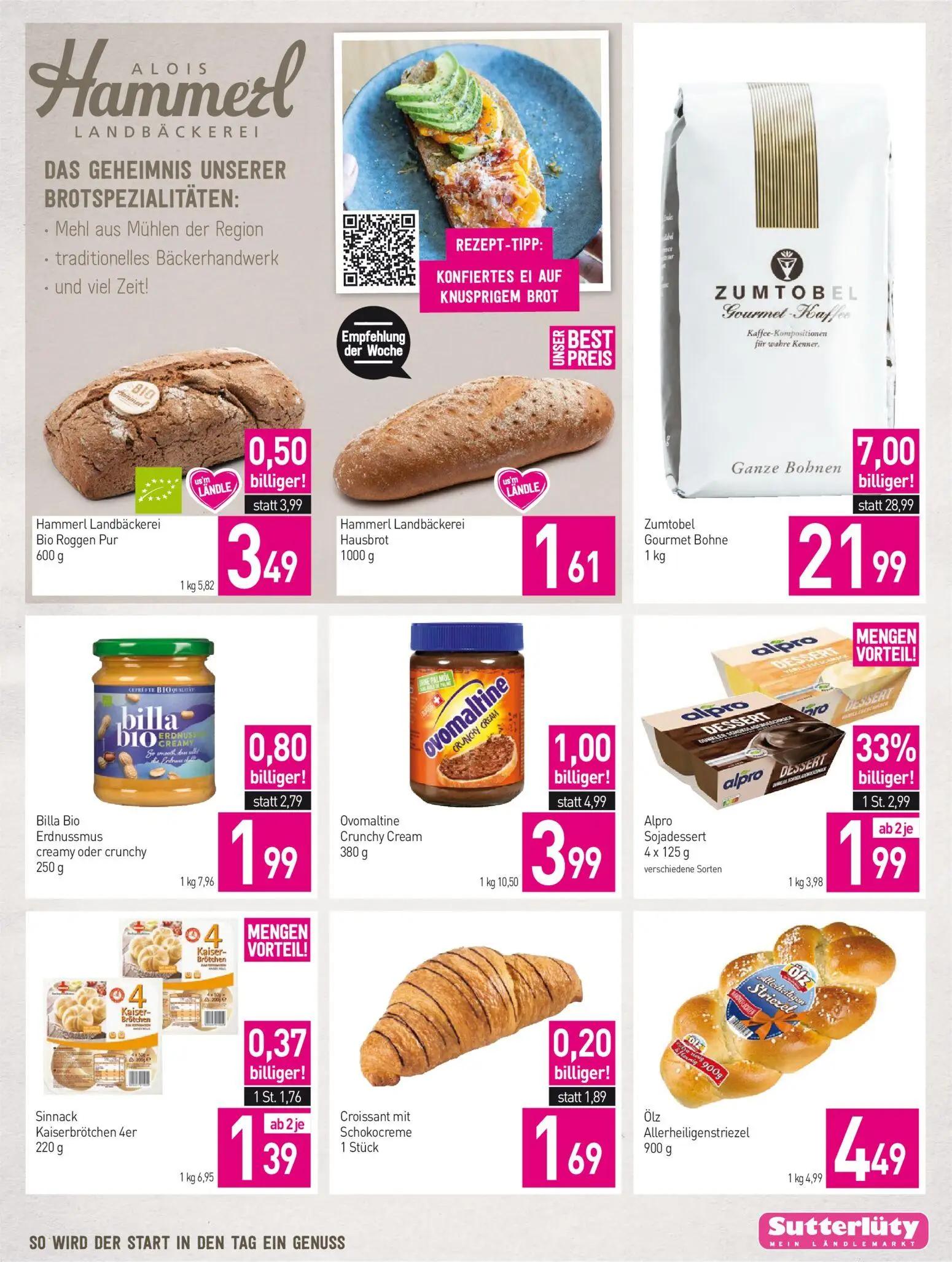 Sutterlüty Prospekt, Seite 3 von 16 — Zumtobel Gourmet Bohne, Ovomaltine Crunchy Cream, Alpro Sojadessert