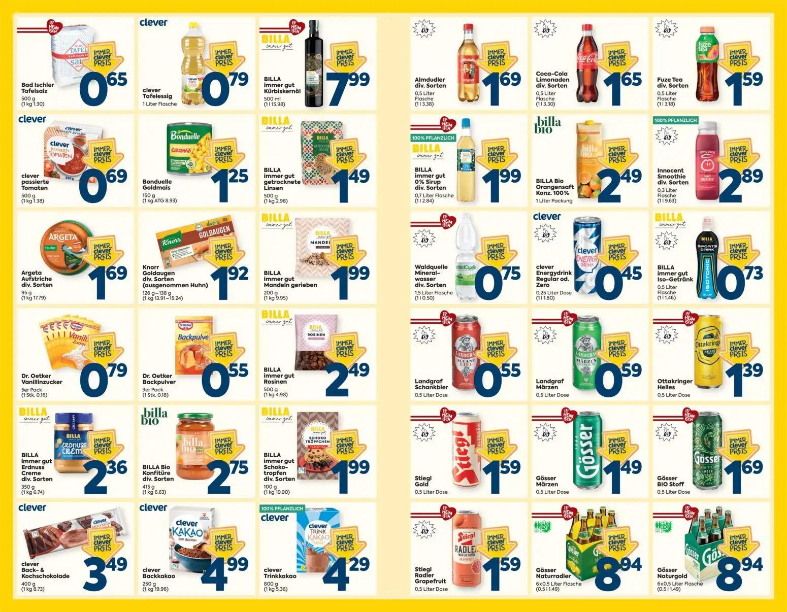 Billa Plus Prospekt, Seite 7 von 8 — Bad Ischler Tafelsalz, clever Tafelessig, BILLA immer gut Kürbiskernöl