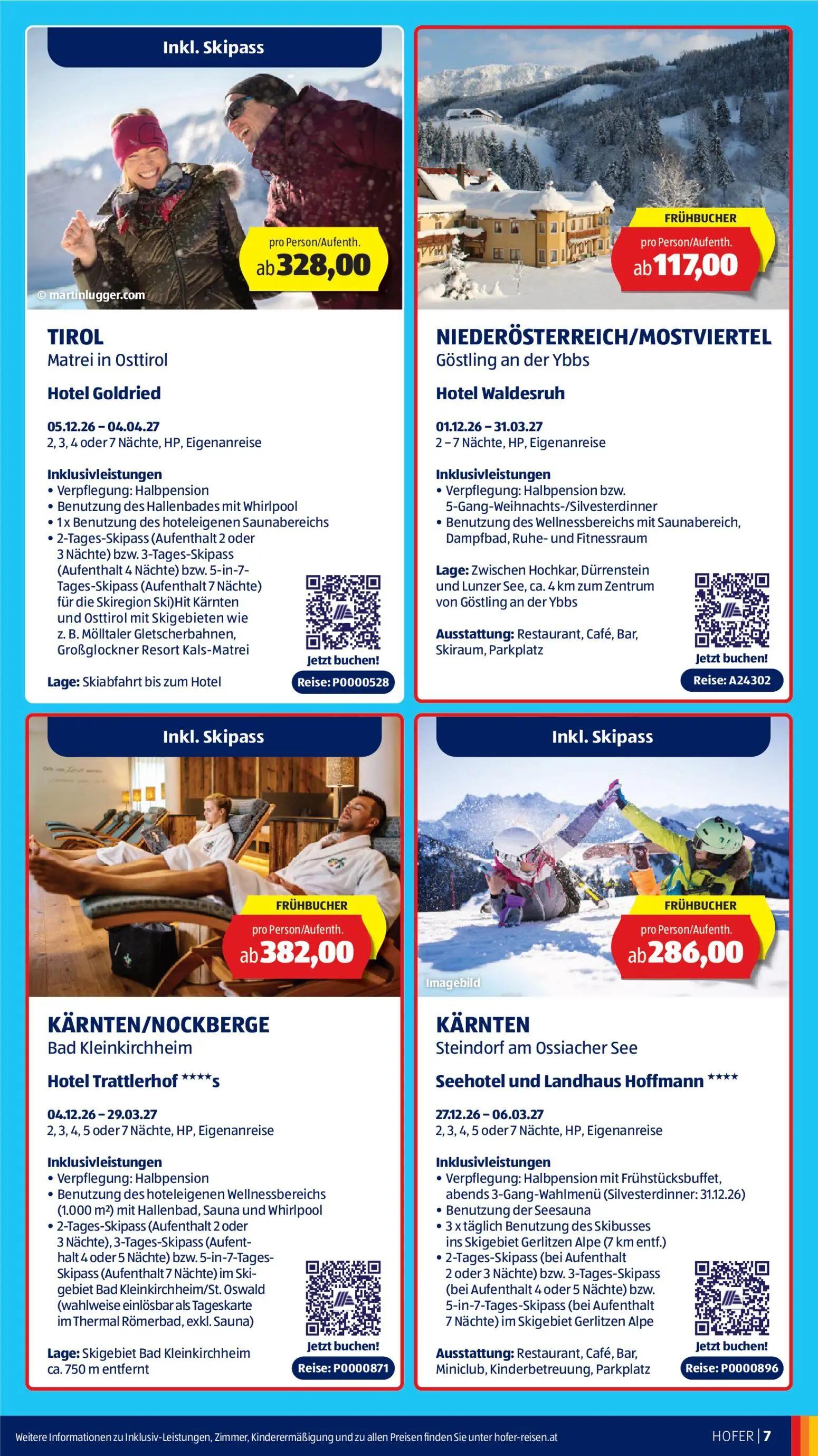 Hofer Prospekt, Seite 7 von 12 — Hotel Goldried, Hotel Waldesruh, Hotel Trattlerhof