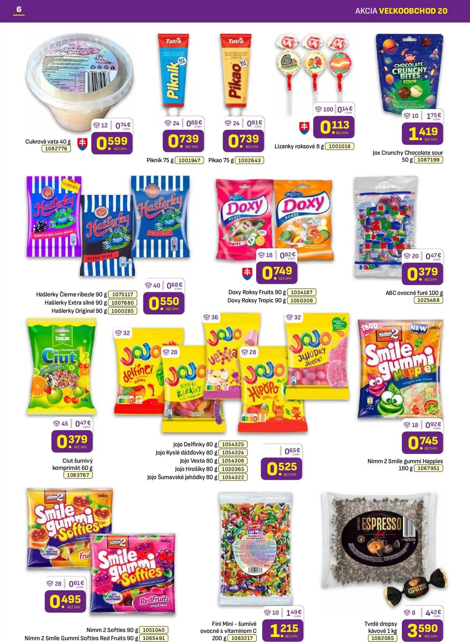 Libex leták, strana 6 z 40 — Cukrová vata, Piknik, Pikao