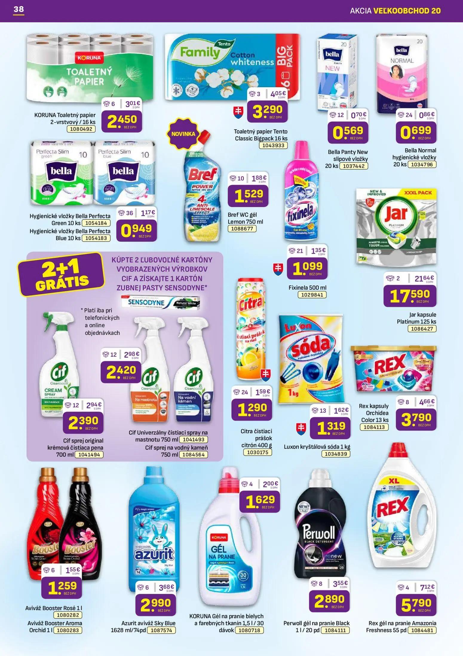 Libex leták, strana 38 z 40 — KORUNA Toaletný papier 2-vrstvový, Toaletný papier Tento Classic Bigpack, Bella Panty New slip…