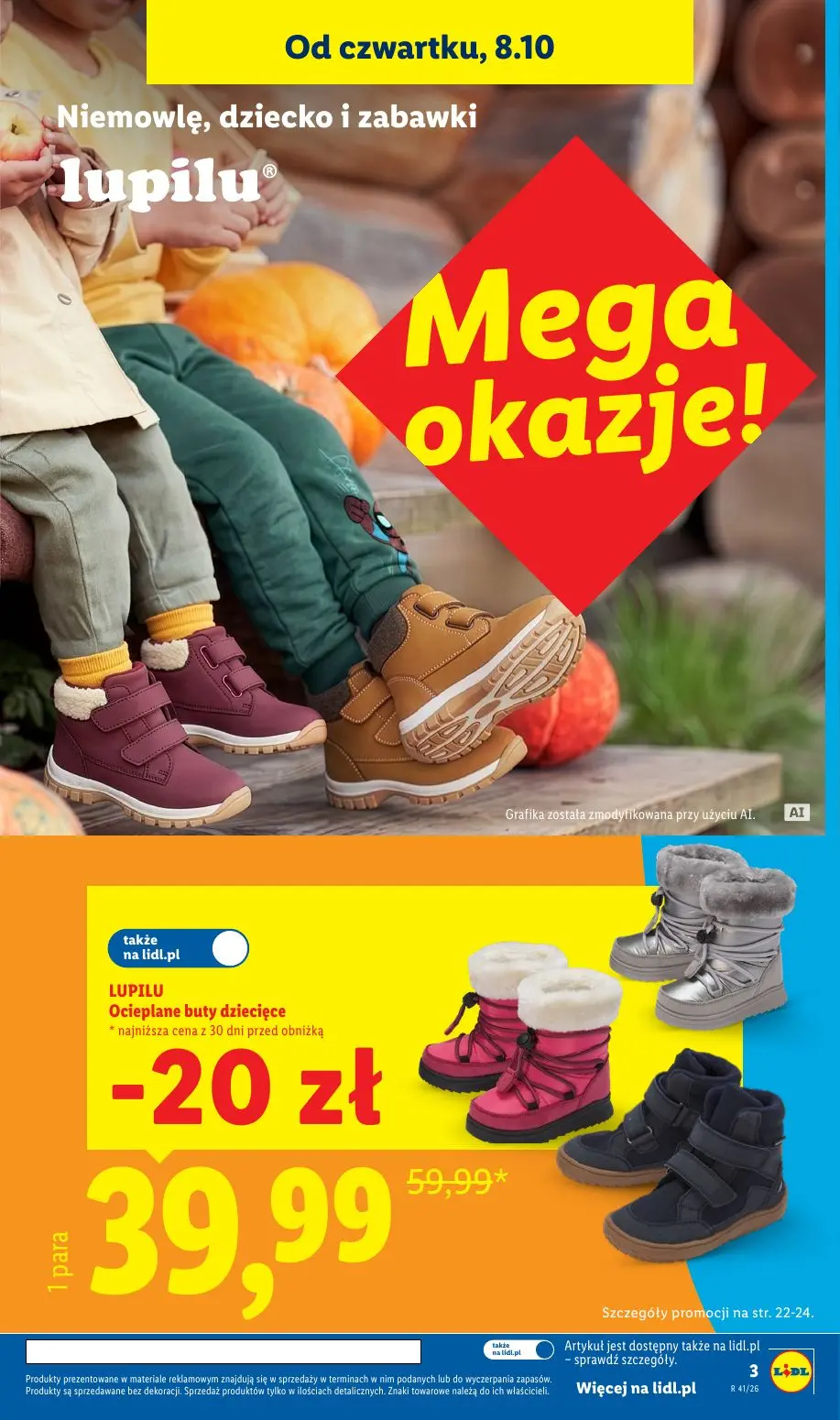 Lidl gazetka, strona 5 z 62 — LUPILU Ocieplane buty dziecięce