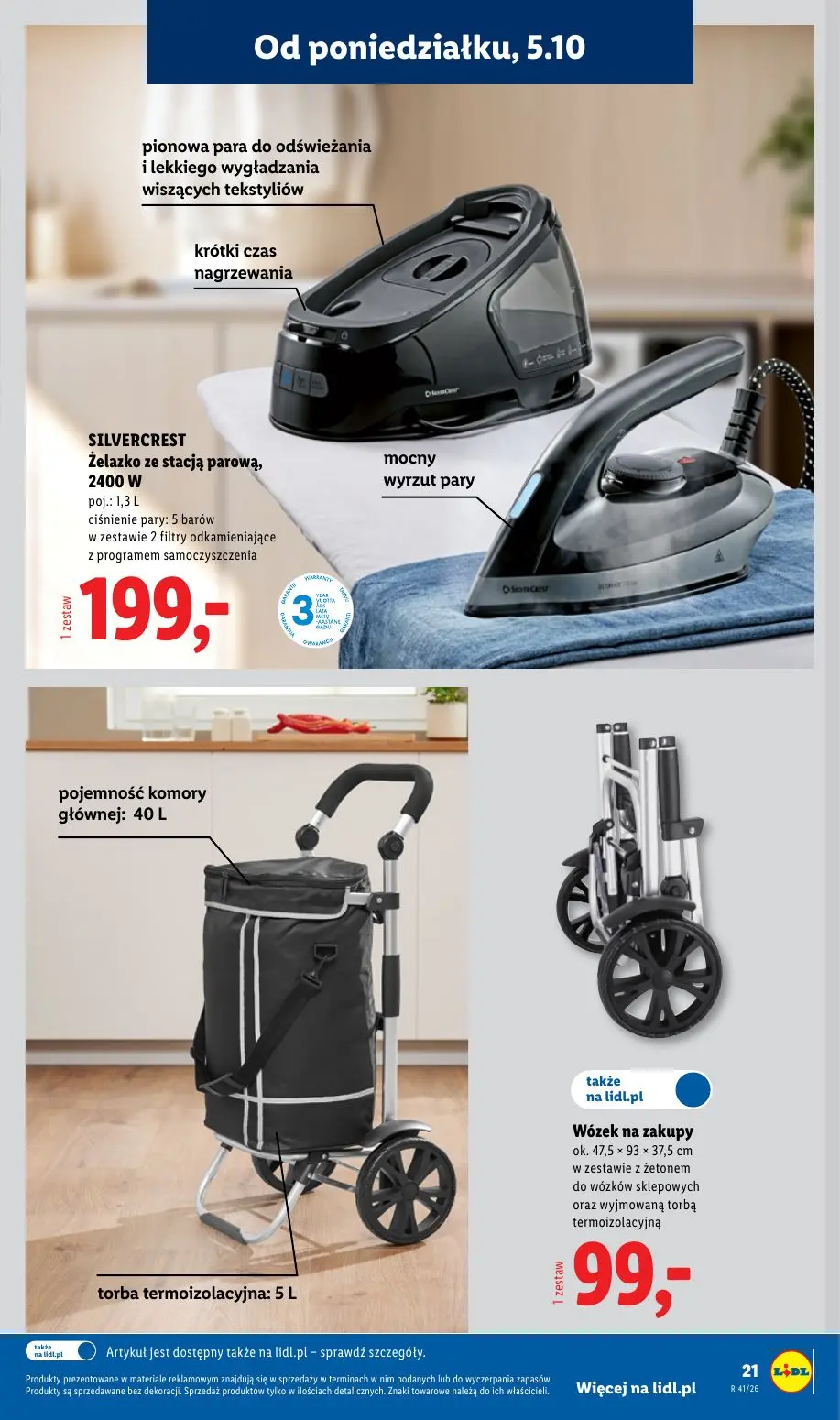 Lidl gazetka, strona 25 z 62 — SILVERCREST Żelazko ze stacją parową, 2400 W, Wózek na zakupy