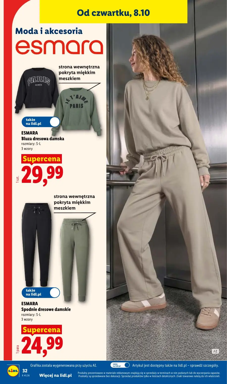 Lidl gazetka, strona 42 z 62 — ESMARA Bluza dresowa damska, ESMARA Spodnie dresowe damskie