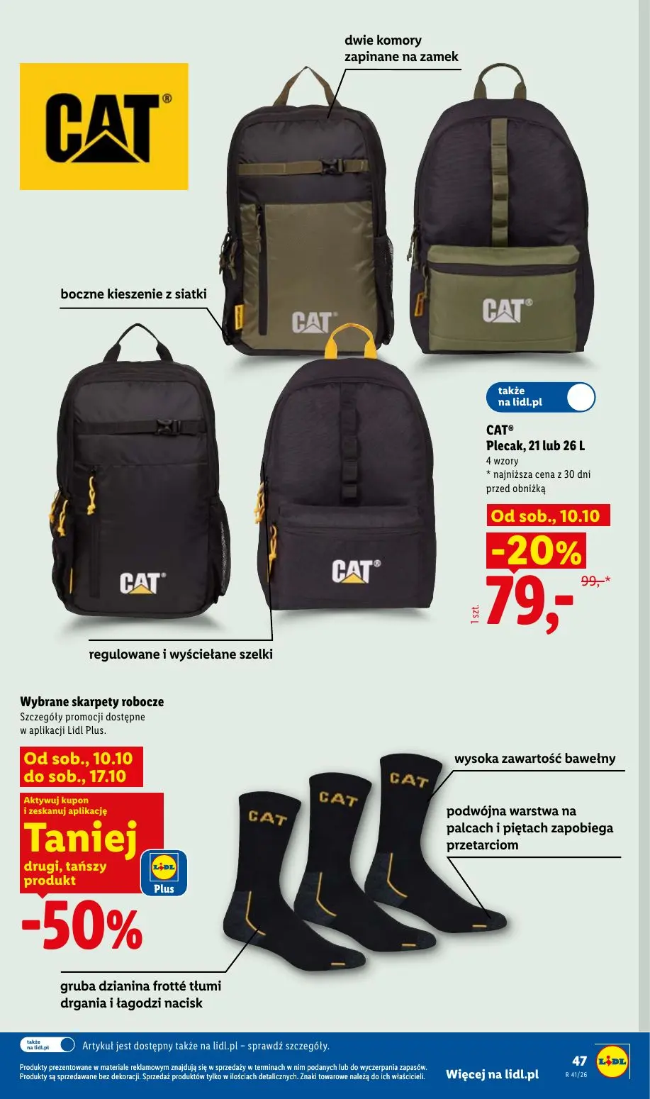 Lidl gazetka, strona 57 z 62 — CAT® Plecak