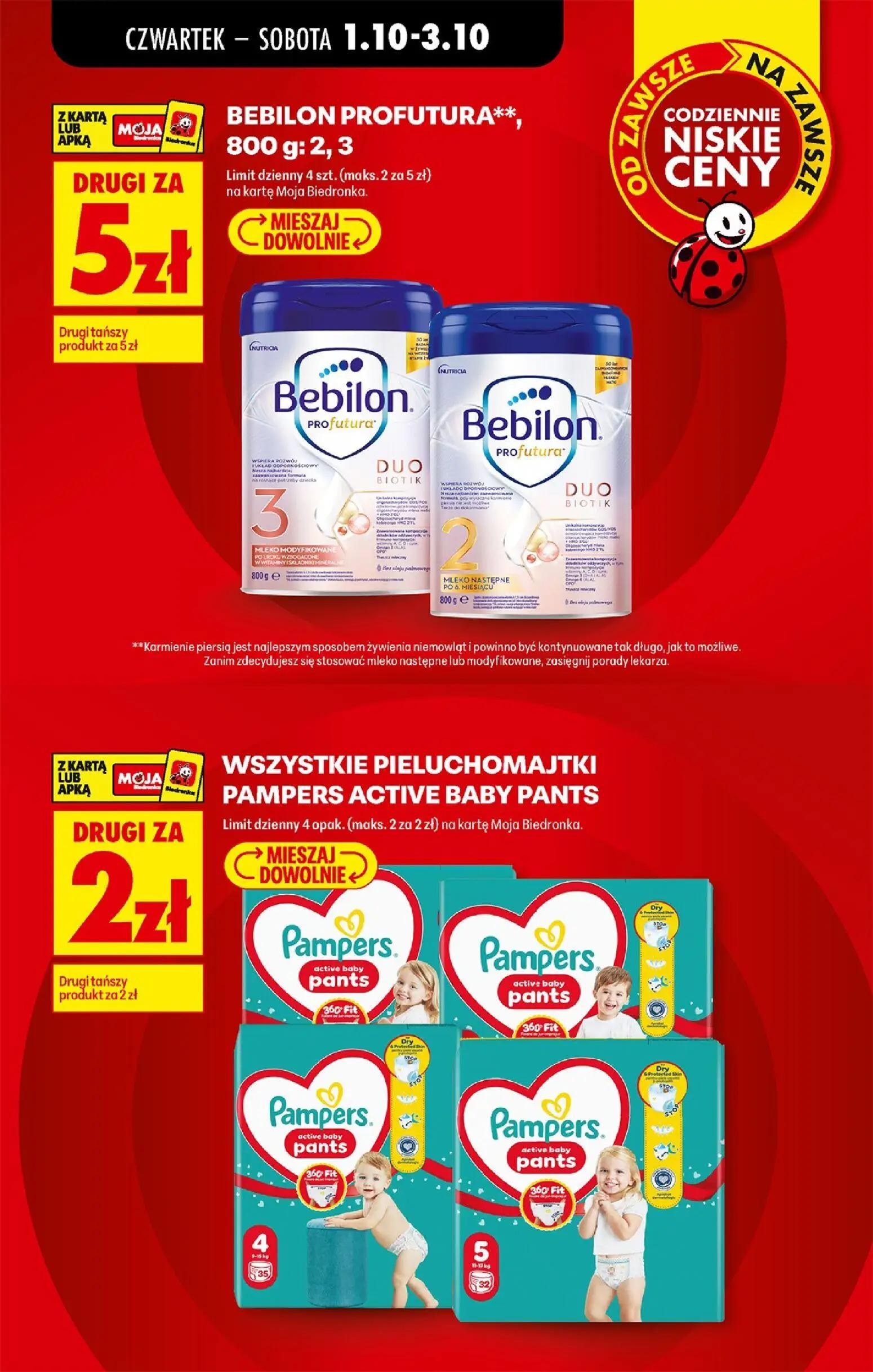 Biedronka gazetka, strona 13 z 94 — Bebilon Profutura, Pampers Active Baby Pants
