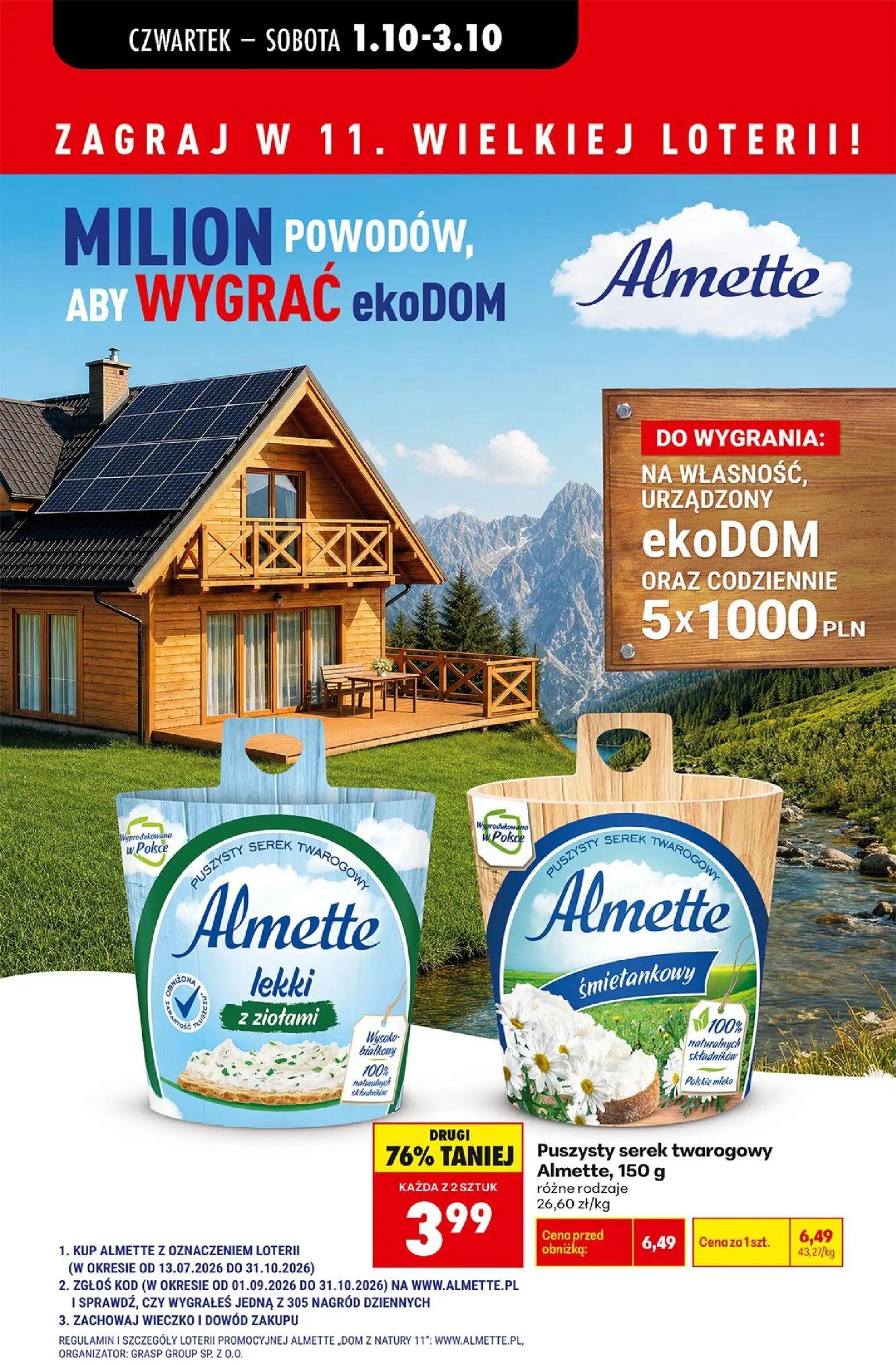 Biedronka gazetka, strona 21 z 94 — Puszysty serek twarogowy Almette