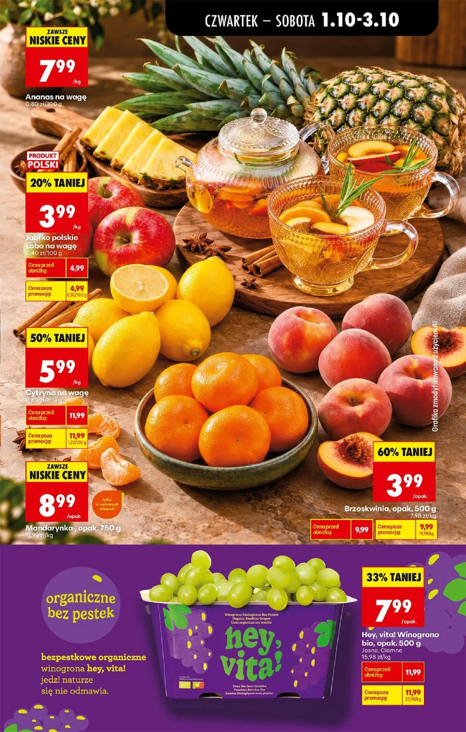 Biedronka gazetka, strona 25 z 94 — Cytryna, Brzoskwinia, Hey, vita! Winogrono bio