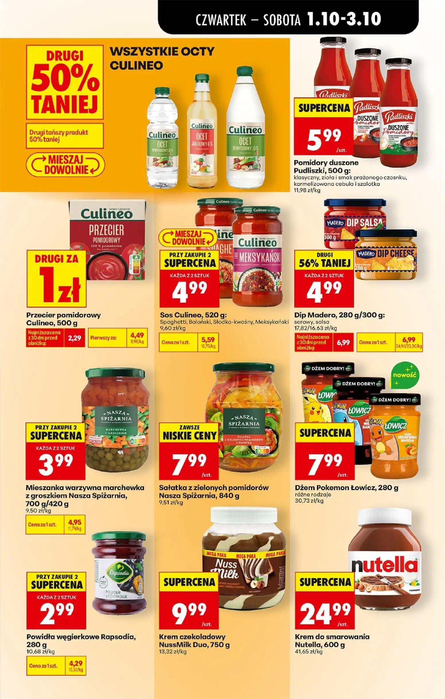 Biedronka gazetka, strona 47 z 94 — Przecier pomidorowy Culineo, Dip Madero, serowy, salsa, Powidła węgierkowe Rapsodia