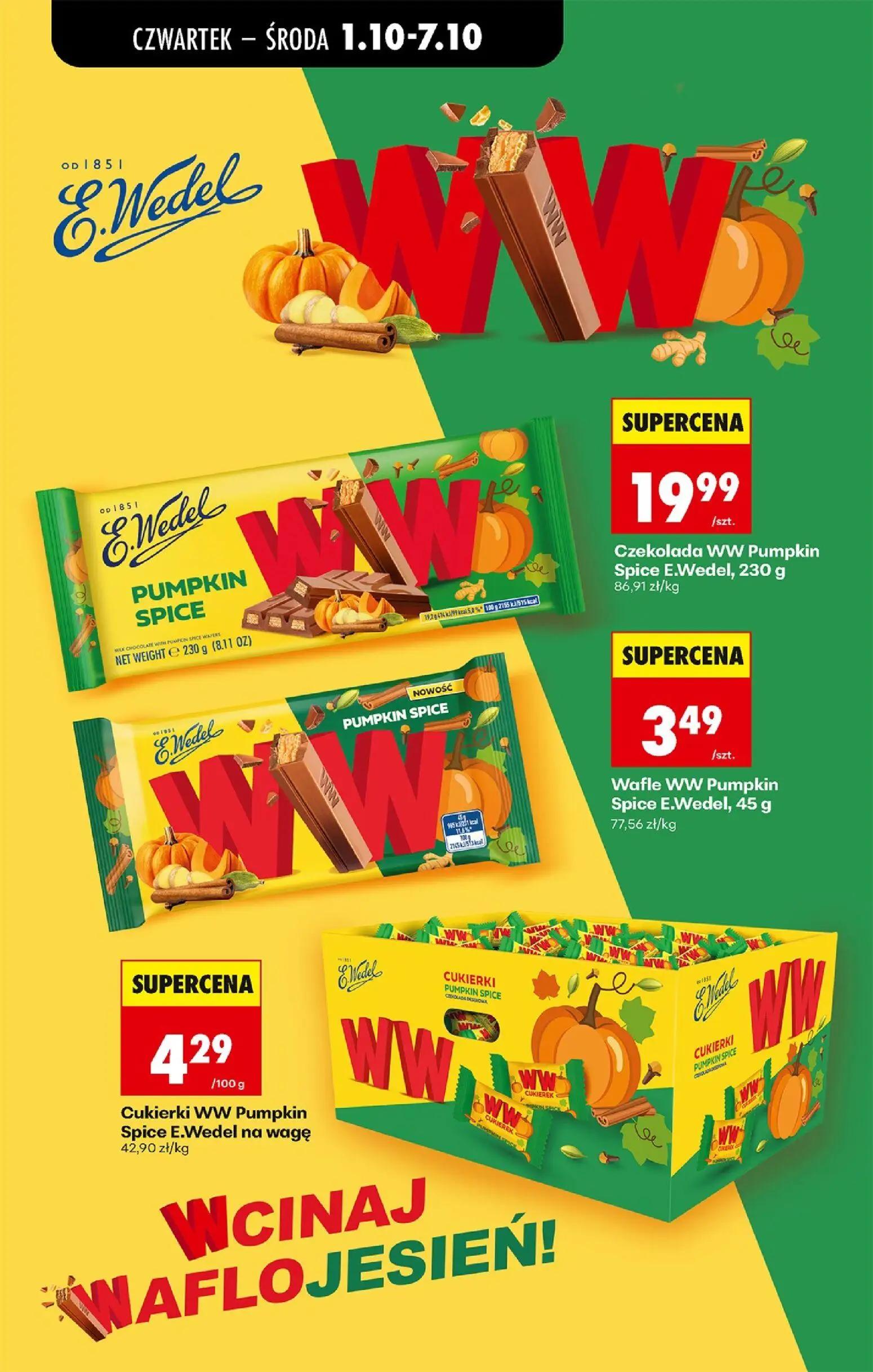 Biedronka gazetka, strona 54 z 94 — Czekolada WW Pumpkin Spice E.Wedel, Wafle WW Pumpkin Spice E.Wedel, Cukierki WW Pumpkin …