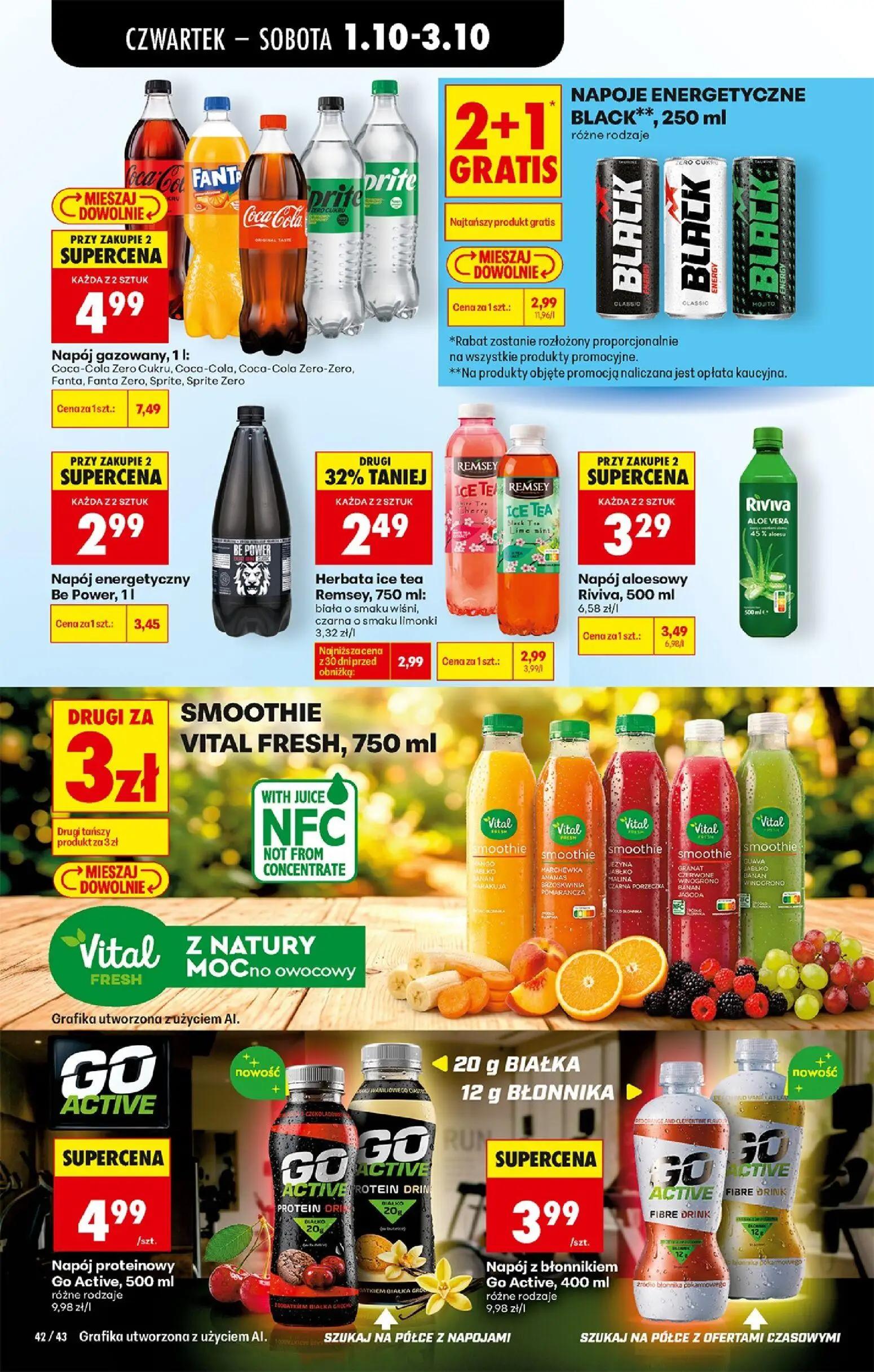 Biedronka gazetka, strona 58 z 94 — Napój gazowany, Herbata ice tea Remsey, Napój energetyczny Be Power