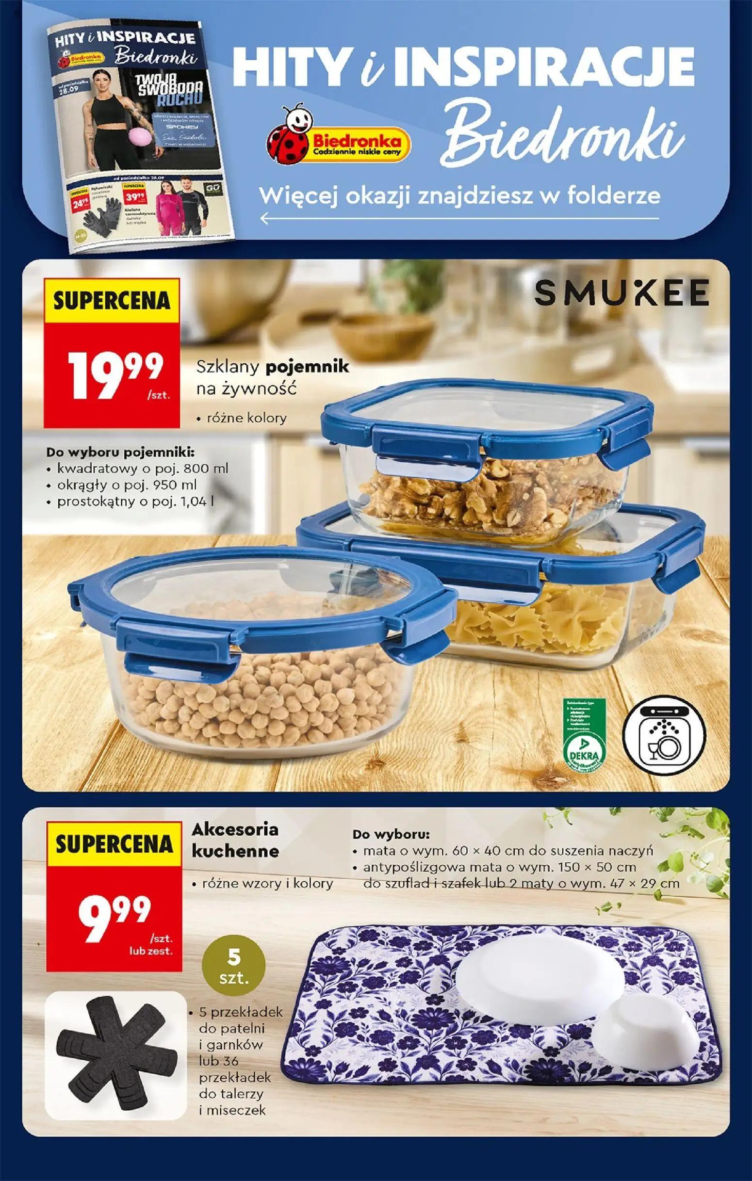 Biedronka gazetka, strona 78 z 94 — Szklany pojemnik na żywność, Akcesoria kuchenne