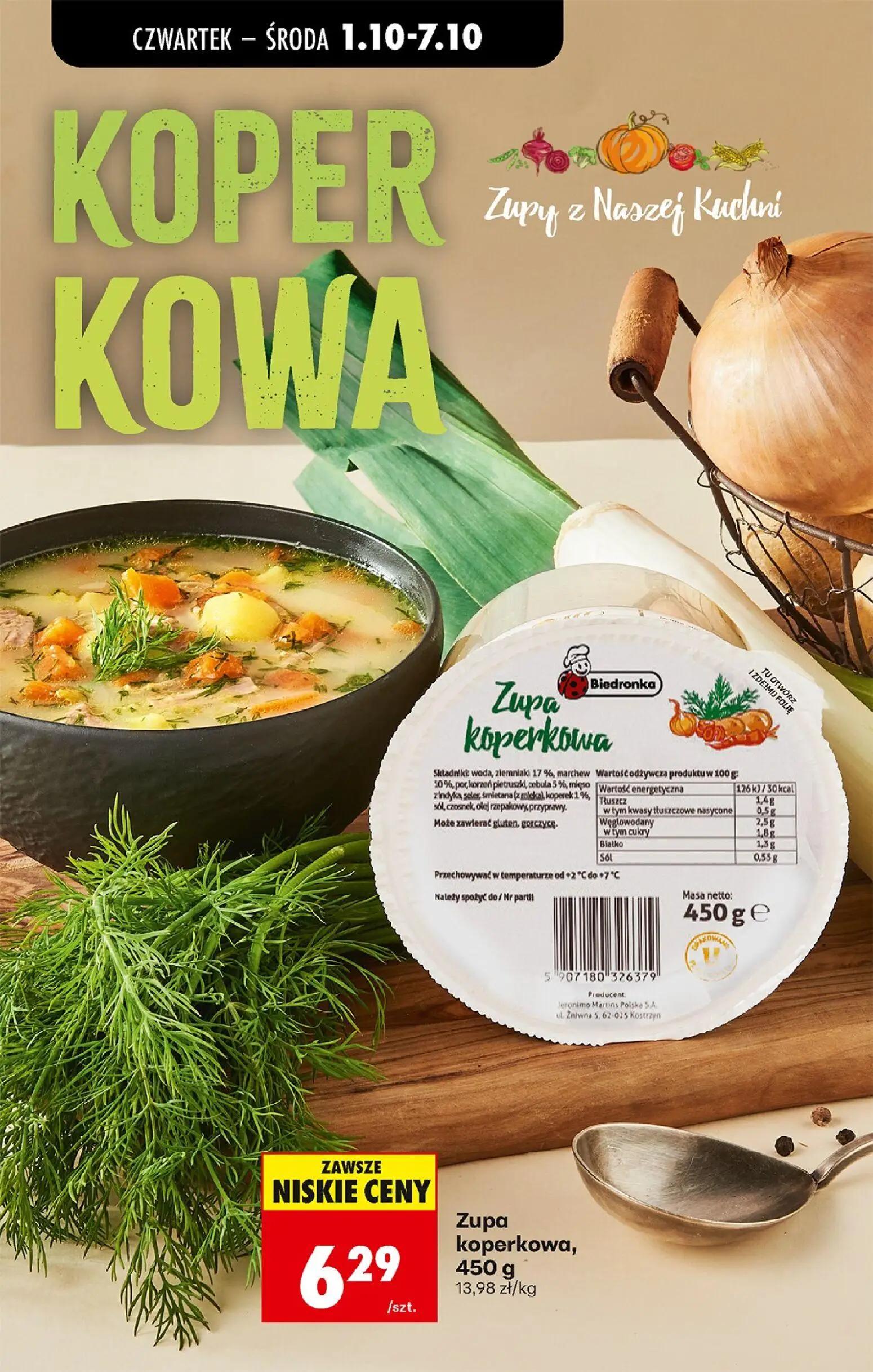 Biedronka gazetka, strona 80 z 94 — Zupa koperkowa