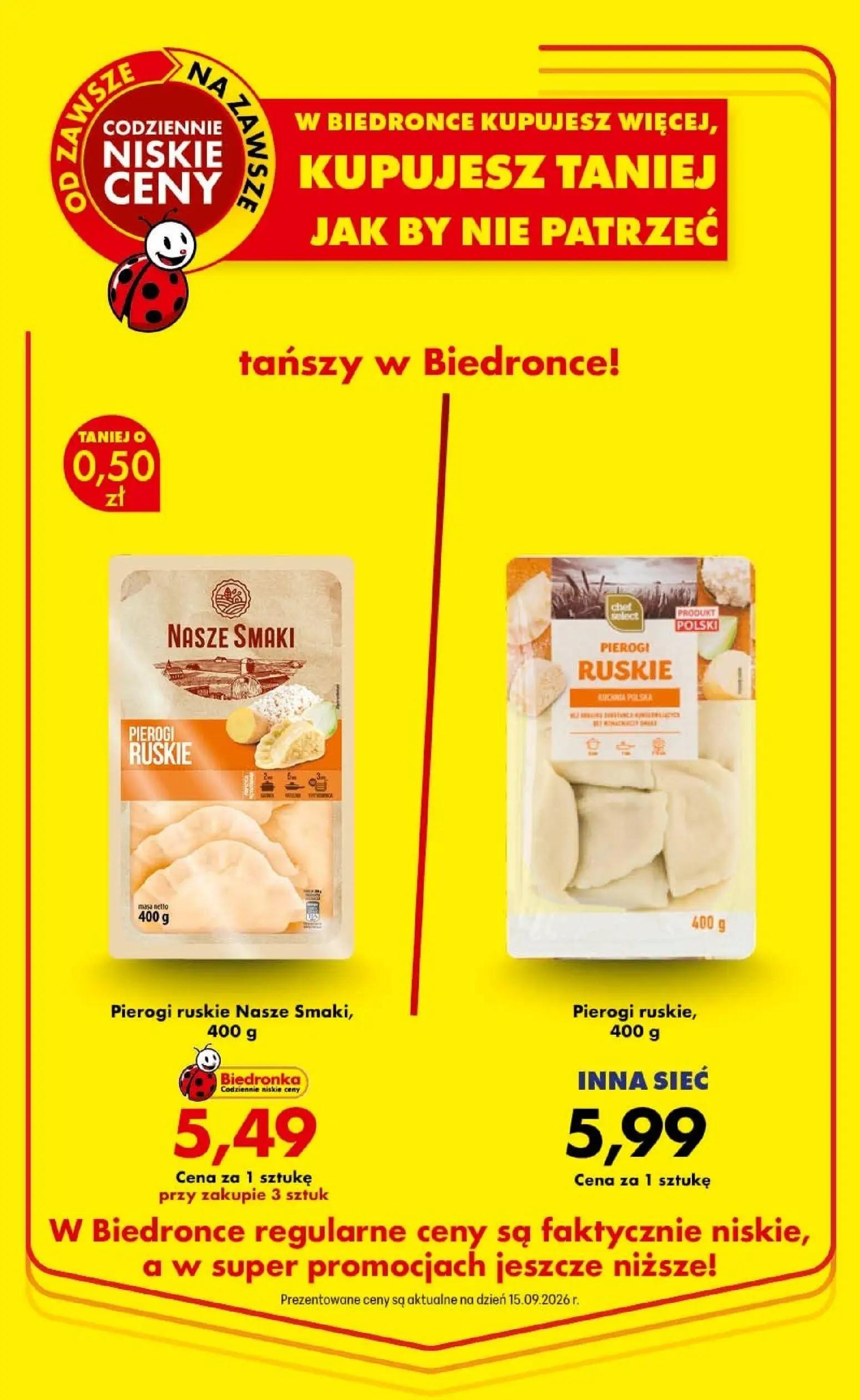 Biedronka gazetka, strona 84 z 94 — Pierogi ruskie Nasze Smaki, Pierogi ruskie