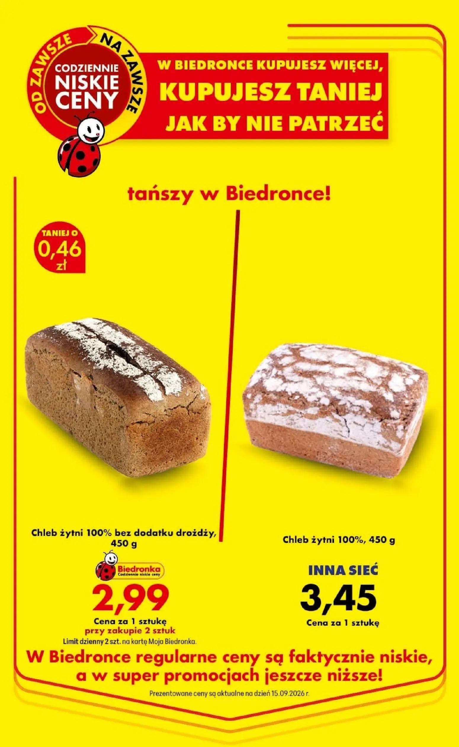 Biedronka gazetka, strona 93 z 94 — Chleb żytni 100% bez dodatku drożdży, Chleb żytni 100%
