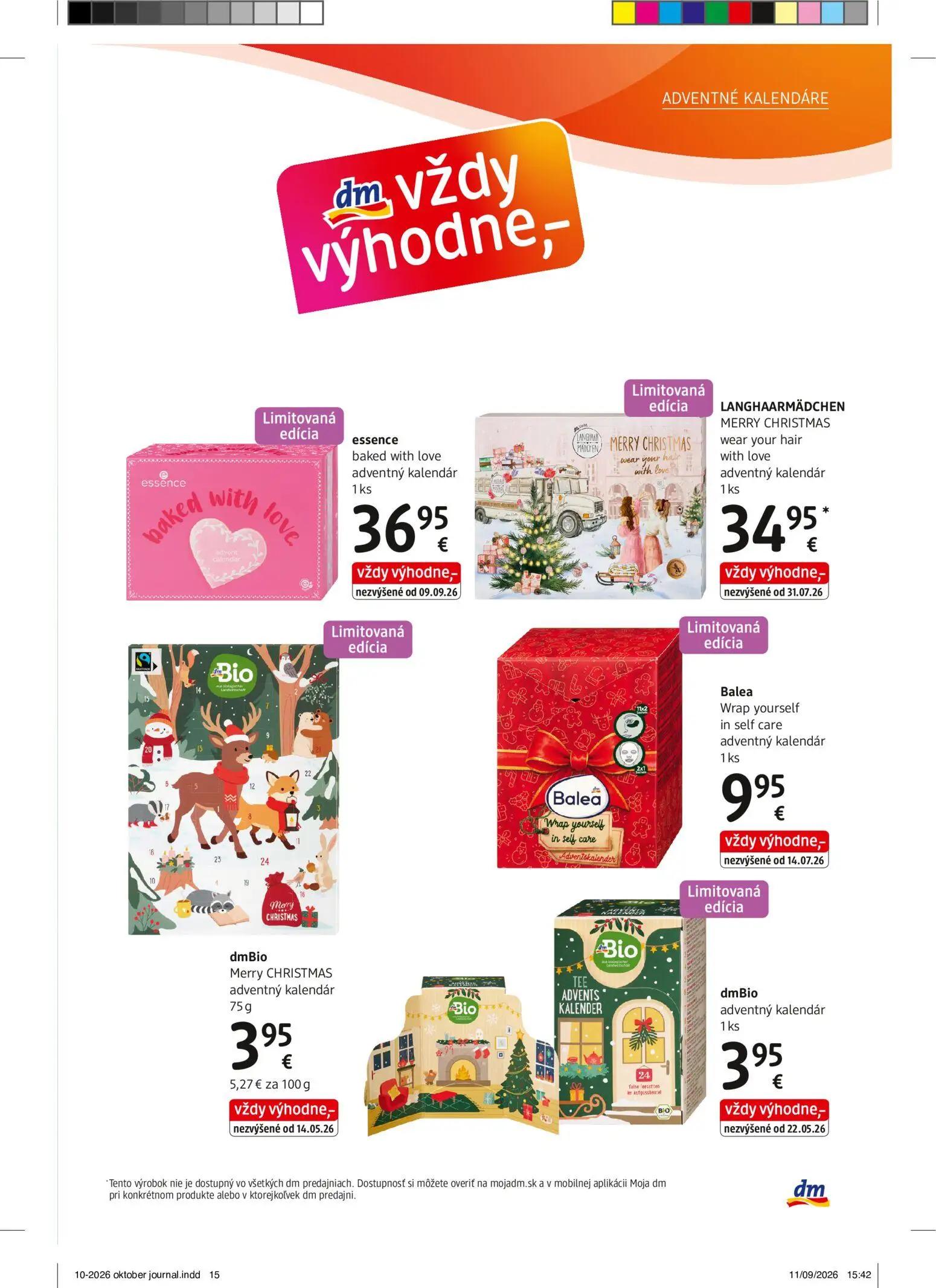 DM Drogerie leták, strana 15 z 32 — essence baked with love adventný kalendár, LANGHAARMÄDCHEN MERRY CHRISTMAS wear your hai…